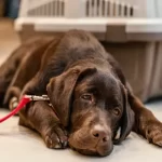 Cão doente com raiva canina