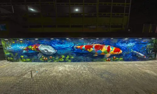 Mural Carpas Koi de Eduardo Kobra 2021