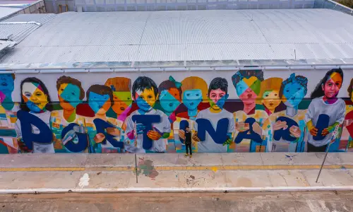 Mural Criancas de Brodowski de Eduardo Kobra 2022