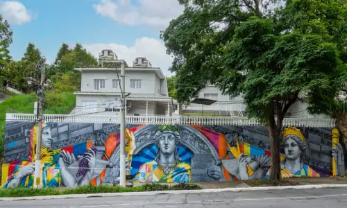 Mural Fraternidade Liberdade e Igualdade de Eduardo Kobra 2022