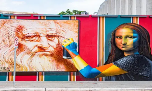 Mural Monalisa de Eduardo Kobra 2019