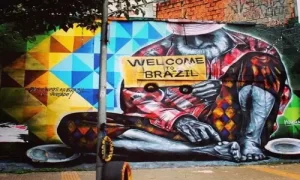 Mural Welcome to Brazil de Eduardo Kobra de 2014